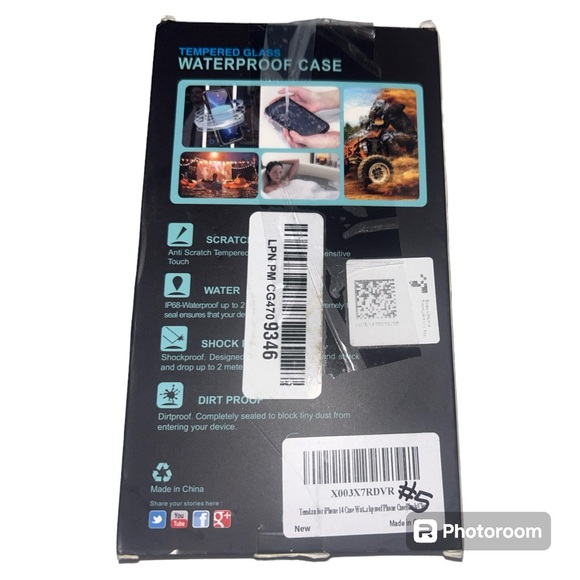 Temdan for iPhone 14 Case Waterproof,Built-in 9H Tempered Glass Screen Protector - Picture 10 of 10